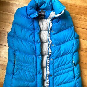 North Face Retro Blue Puffy Vest